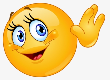 Waving Girl Emoji 148 Decal - Hello Smiley, HD Png Download, Free Download