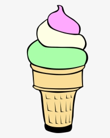 Ice Cream Cone Cornet Dessert Png Image - Ice Cream Clipart Black And White Png, Transparent Png, Free Download