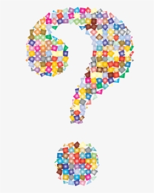 Prismatic Confetti Question Mark 2 Clip Arts - Colorful Question Mark Png, Transparent Png, Free Download