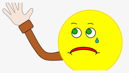 Animated Smiley Faces Waving Goodbye Smiley - Clipart Goodbye Emoji Sad, HD Png Download, Free Download
