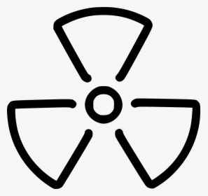 Radioactive Nuclear Danger Atom - Nuclear Sign Outline, HD Png Download, Free Download