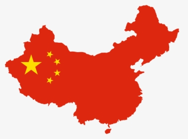 China Map Flag Clip Arts - China Country Shape Flag, HD Png Download, Free Download