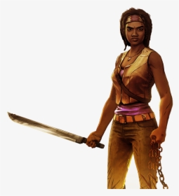 The Walking Dead Game Png - Michonne Walking Dead Game, Transparent Png, Free Download