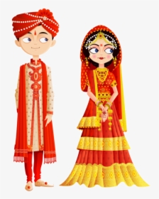Groom Clipart Emoji Bride - Indian Wedding Couple Vector, HD Png Download, Free Download
