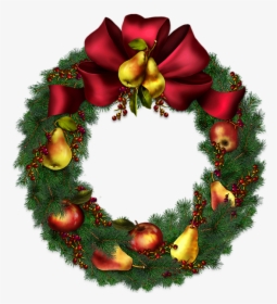 Transparent Background Christmas Wreath Art, HD Png Download, Free Download