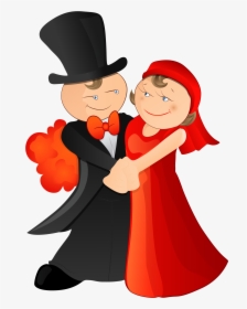Cartoon Marriage Illustration The Bride And Dancing - Illustration, HD Png Download, Free Download
