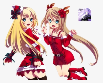 Anime Christmas Png Nightcore Christmas - Anime Christmas Girl Png, Transparent Png, Free Download