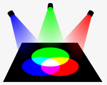 Image Of Three Stage Lights Of Different Colors Projecting - Light Rgb Color Wheel, HD Png Download, Free Download