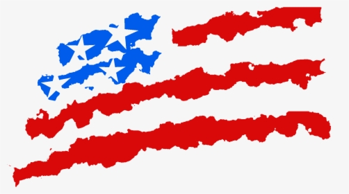 Drawn American Flag Transparent Background - 4th Of July Sticker, HD Png Download, Free Download