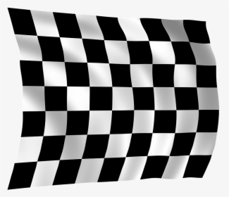 Checkered Flag, Flag, Checkered, Finish, Black, White - Let The Race Begin, HD Png Download, Free Download