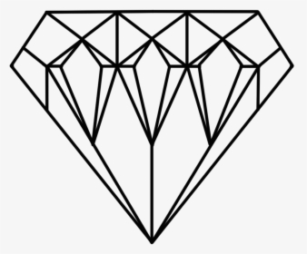 Diamonds Clipart Jewel - Diamond Black And White, HD Png Download, Free Download