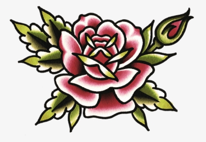 Flower Tattoo - Rose Tattoo Transparent Background, HD Png Download, Free Download