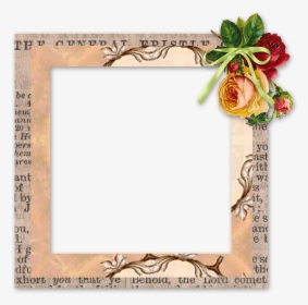 Scrapbook, Element, Frame, Tag, Cluster, Flowers - Picture Frame, HD Png Download, Free Download