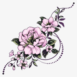 Flower Tattoo Clipart, HD Png Download, Free Download