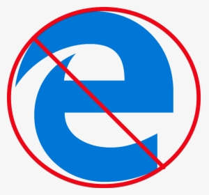 Internet Explorer Icon Crossed Out In Red - Circle, HD Png Download, Free Download