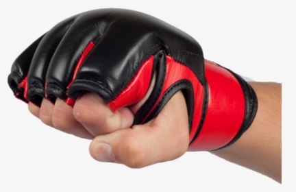 Mma Punch Png Image - Red And Black Mma Gloves, Transparent Png, Free Download