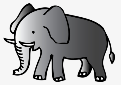 Transparent Elephant Clipart - Elephant Cartoon Transparent Background, HD Png Download, Free Download