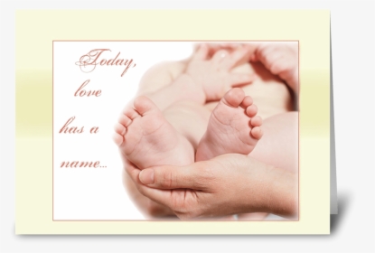 Baby Feet Congratulations, New Baby Greeting Card - Baby Cards Feet, HD Png Download, Free Download