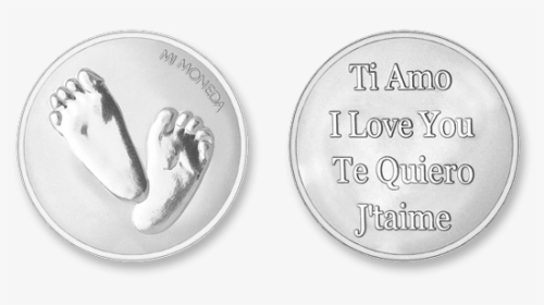 Baby Feet-te Quiero Silver Plated - Mi Moneda Munt Voetjes, HD Png Download, Free Download