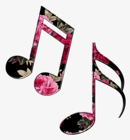 Music, Notes, Floral, Musical Notes, Musical, Sound - Pegatinas De Notas Musicales, HD Png Download, Free Download