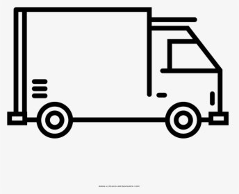 Delivery Truck Coloring Page - Camion Dibujo Png, Transparent Png, Free Download