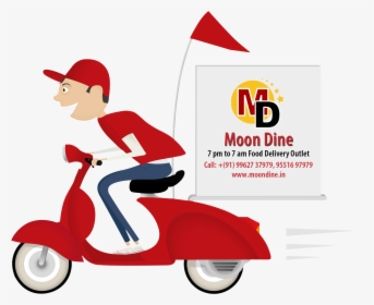 Delivery Clipart Delivery Scooter - Delivery Boy Free Delivery Png, Transparent Png, Free Download