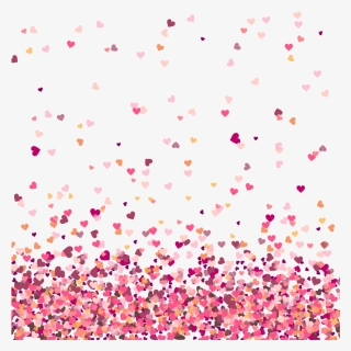 Hearts Love Background Love Ftestickers - Heart Confetti Background Png, Transparent Png, Free Download
