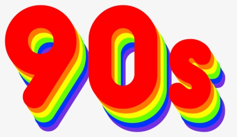 90s Inspired Rainbow Text Graphic, The One I Use As - 90s Transparent, HD Png Download, Free Download