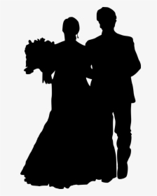 Bride And Groom Silhouette - Silhouette, HD Png Download, Free Download