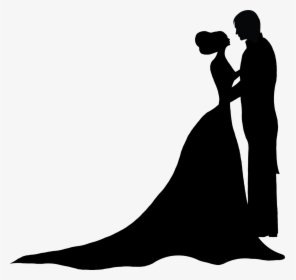 Vector Transparent Library Bride Clipart Silhouette - Silhouettes Of Bride And Grooms, HD Png Download, Free Download