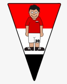 Pennant With Egyptian Soccer Player - Football, HD Png Download, Free Download
