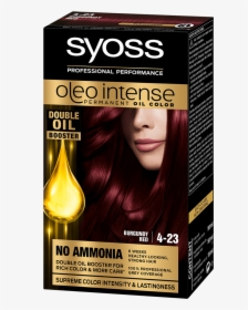 Syoss Com Color Oleo Intense 4 23 Burgundy Red - Ruda Farba Do Włosów, HD Png Download, Free Download