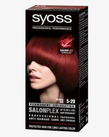 Syoss Com Color Salonplex 5 29 Intense Red - Syoss Red Hair Color, HD Png Download, Free Download