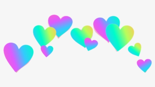 Rainbow Hearts Png - Picsart Heart Crown Png, Transparent Png, Free Download