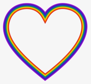 Clip Art Rainbow Heart Clipart - Rainbow Heart Clipart Png, Transparent Png, Free Download