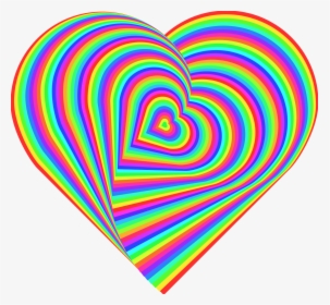 Transparent Rainbow Heart Png - Rainbow Love Heart, Png Download, Free Download