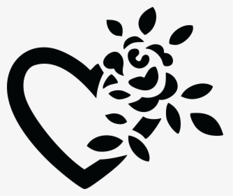 Floral Heart Metamorphosis Clip Arts - Heart Black And White Logo, HD Png Download, Free Download
