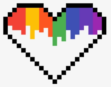 Rainbow Heart Pixel Art, HD Png Download, Free Download
