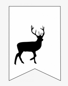 Harry Potter Banner Free Printable Decor - Silhouette Of A Reindeer, HD Png Download, Free Download