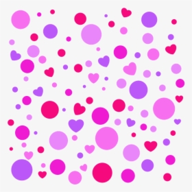 Colorful, Hearts, Valentine, Patterns, Backgrounds - Colorful Polka Dots Png, Transparent Png, Free Download