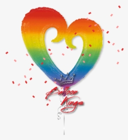 Rainbow Open Heart - Heart, HD Png Download, Free Download