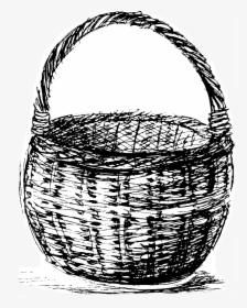 Weaving Drawing Wicker Basket - Basket Drawings, HD Png Download, Free Download
