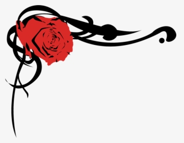 Gothic Rose Border - Page Borders Of Rose, HD Png Download, Free Download