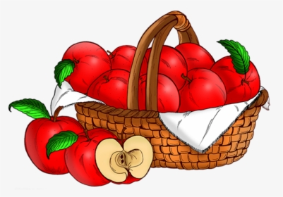 Picnic Food Png - Basket Of Apples Clipart Png, Transparent Png, Free Download