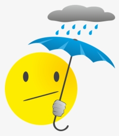 Smiley, Emoticon, Rain, Umbrella, Cloud, Rain Cloud - Good Morning Saturday Rain, HD Png Download, Free Download