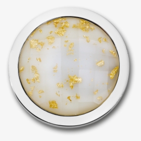 Luna Ivory Stainless Steel Disc With Gold Flakes - Circle, HD Png Download, Free Download