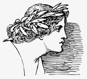 Greek Woman Wearing Laurel Wreath - Ancient Greece Art Drawing, HD Png Download, Free Download