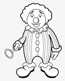 Clown Clipart Black And White - Clown Clipart Black And White Png, Transparent Png, Free Download