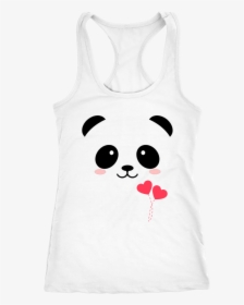 Load Image Into Gallery Viewer, Cute Panda Heart Next - Active Tank, HD Png Download, Free Download