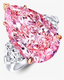 Pink Graff Pear Diamond Ring, HD Png Download, Free Download